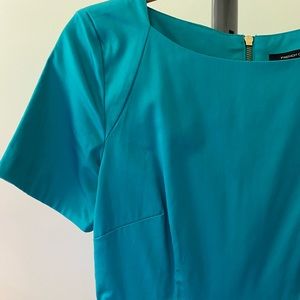 Turquoise Mini-Dress (w/ Pockets!)
